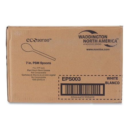 Eco-Products Disposable Starch Spoon 7", Medium Weight, Cream, Pk1000 HY-S003